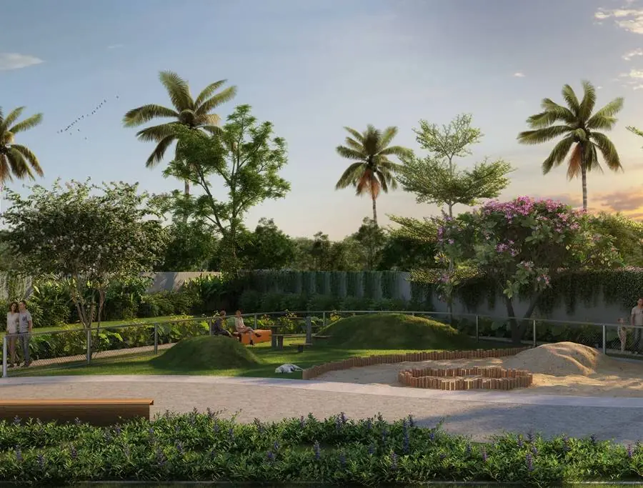 Brigade Innovation Gardens community lawn and recreation zone